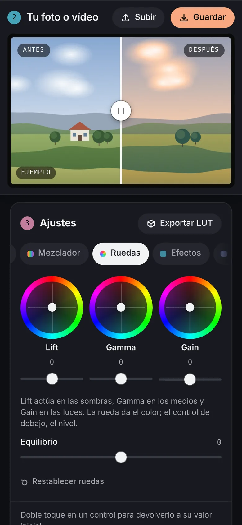 StealColor en el móvil con las ruedas de color